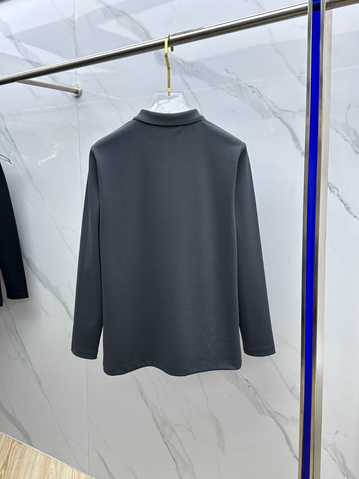 大人 カジュアル ロゴパッチ コットンピケ 長袖 ポロシャツ ドルチェ&ガッバーナ Tシャツ コピー グレー-4