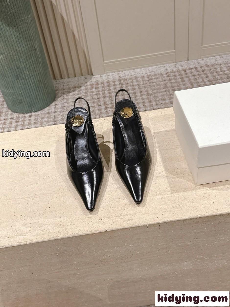 YSL アン=マリー スリングバックパンプス イヴ・サンローラン パンプス コピー ブラック-2