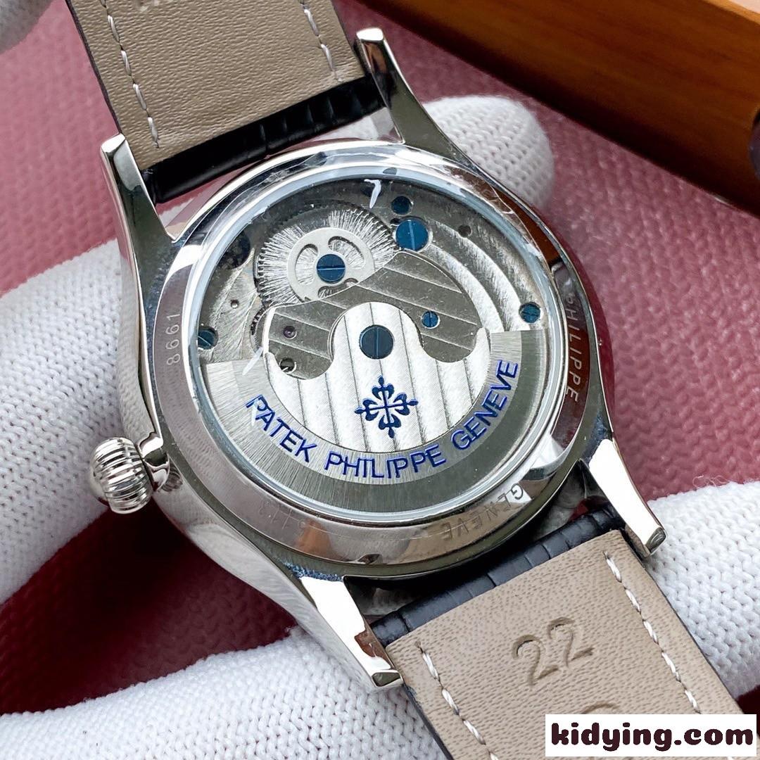 人気 41mm ビジネス カジュアル スケルトン パテック・フィリップ 時計 コピー メンズ 腕時計-5