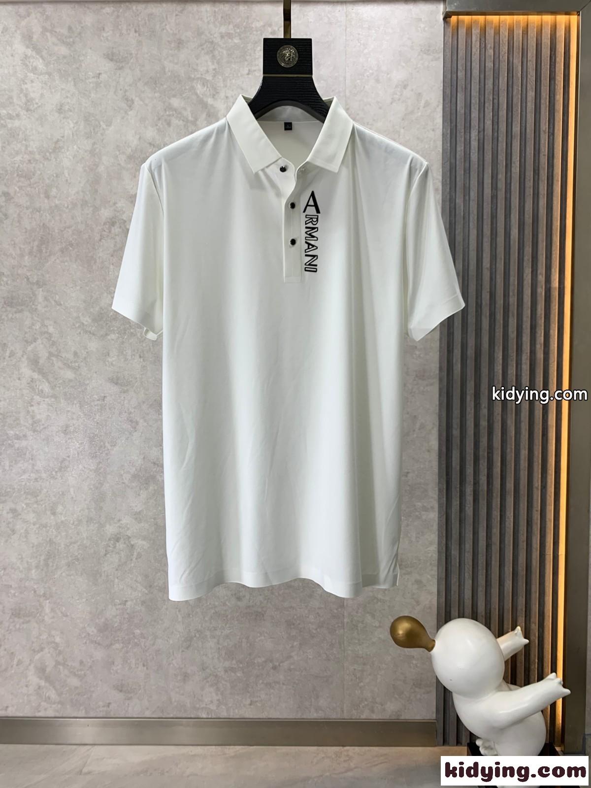 アルマーニ Tシャツ コピー 洗練された カジュアル ロゴ メンズ 半袖 ポロシャツ-1