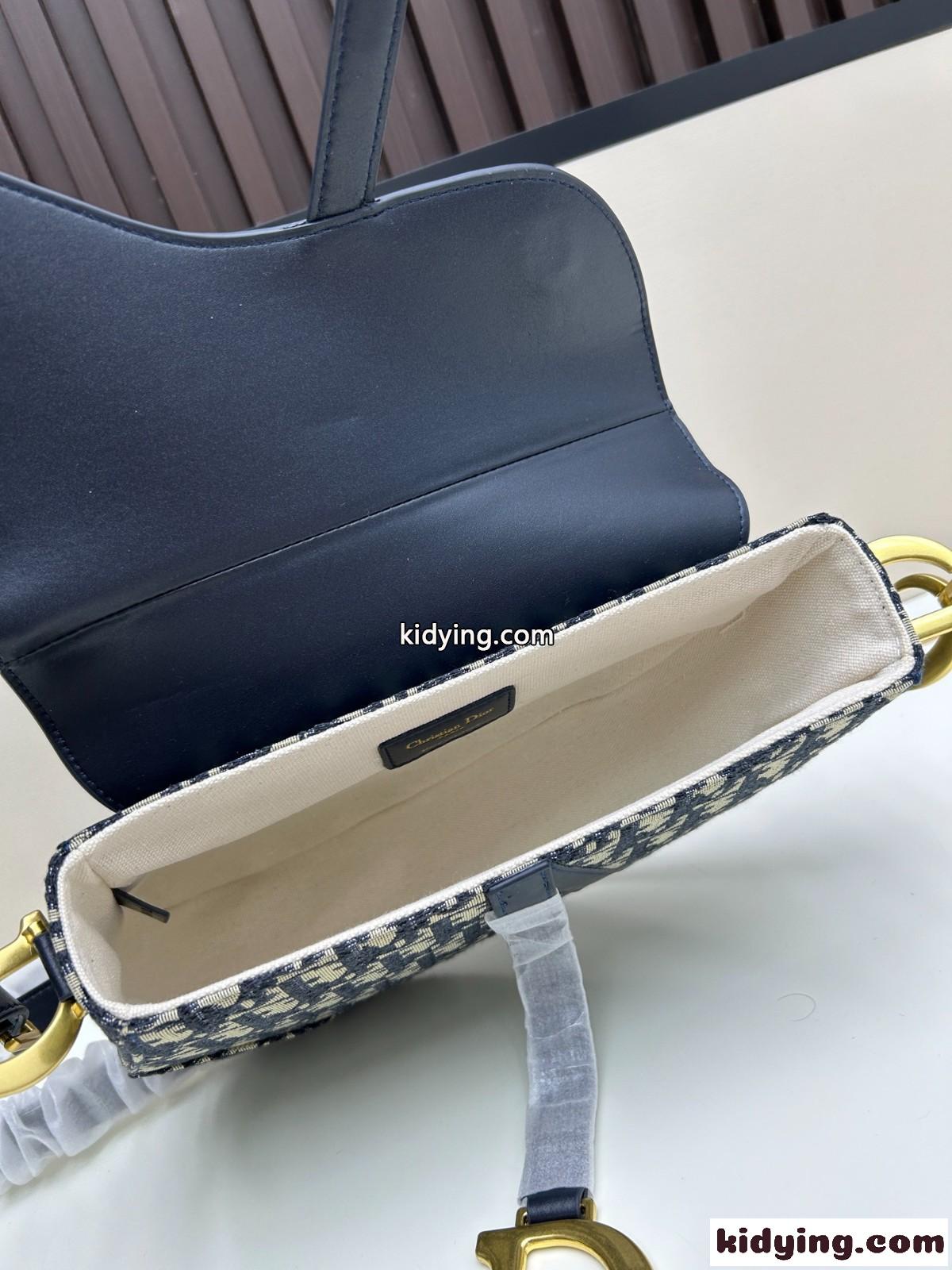 ディオール Saddle ストラップ付き ソフトバッグ ミディアム コピー ジャガード& レザー-4