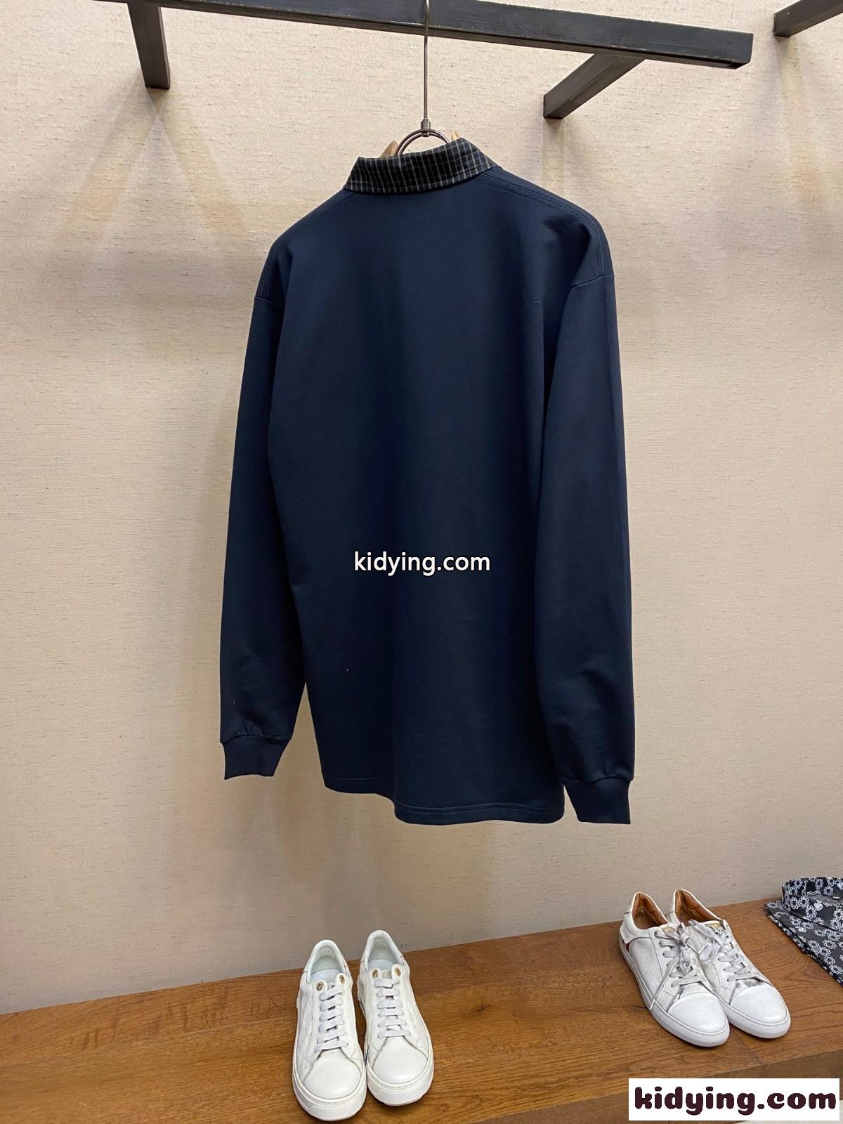 バレンシアガ UNITY SPORT シャツカラーポロシャツ コピー ロングスリーブ 刺繍入り-1