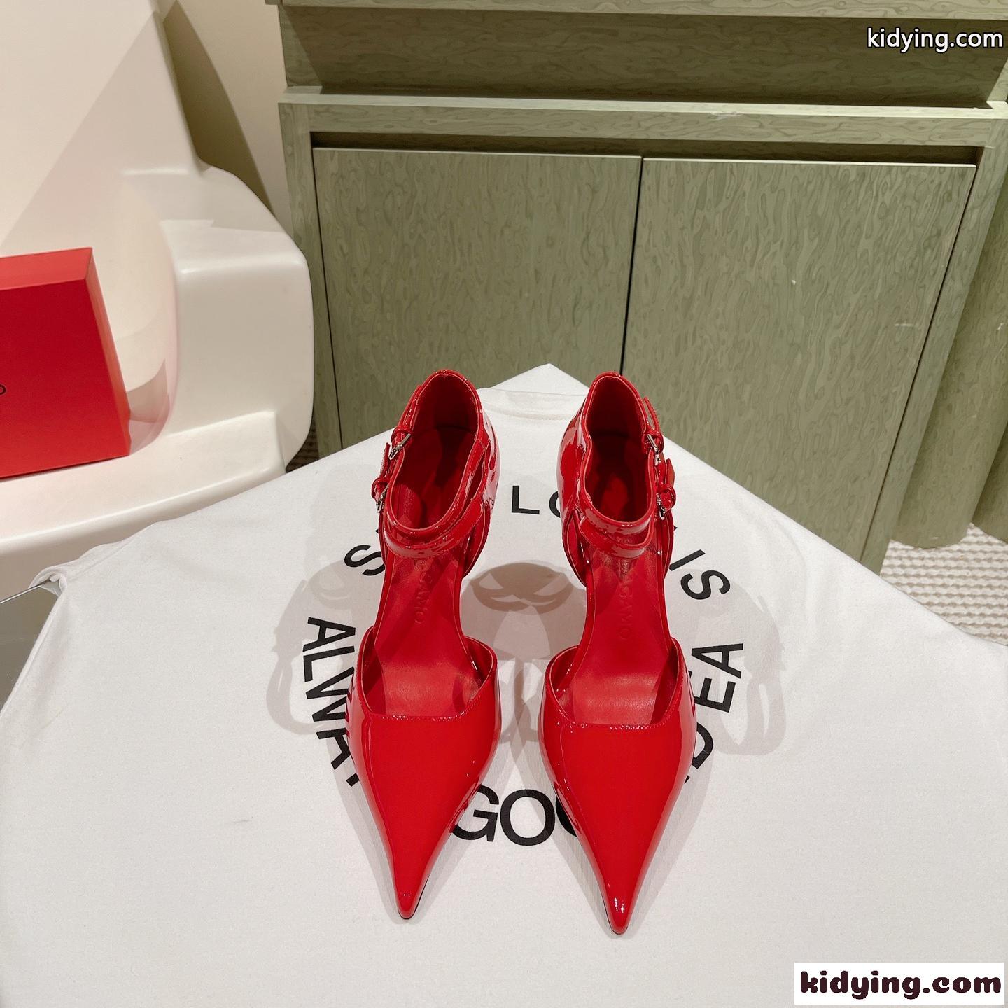 ウエッジソール アンクルストラップパンプス サルヴァトーレ・フェラガモ パンプス コピー レッド-0