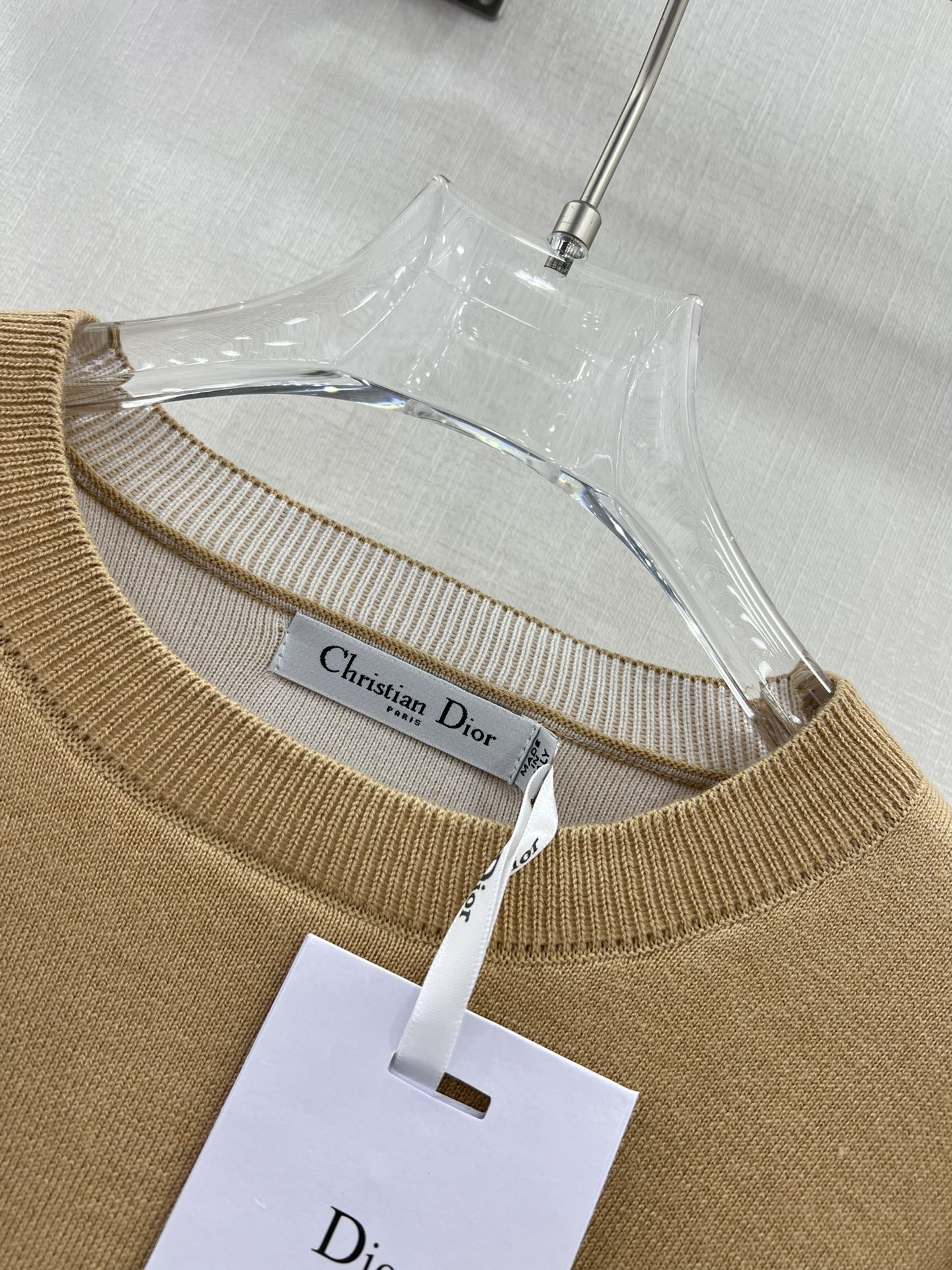 人気 カシミヤ JADIOR 8 ボクシーセーター クリスチャン・ディオール セーター コピー キャメル-2