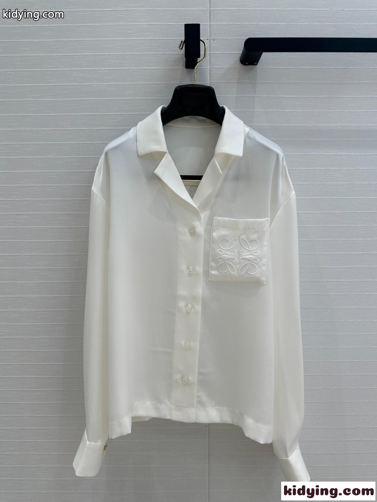 洗練された パジャマ ブラウス ロエベ シャツ コピー レディース トップス ホワイト-1