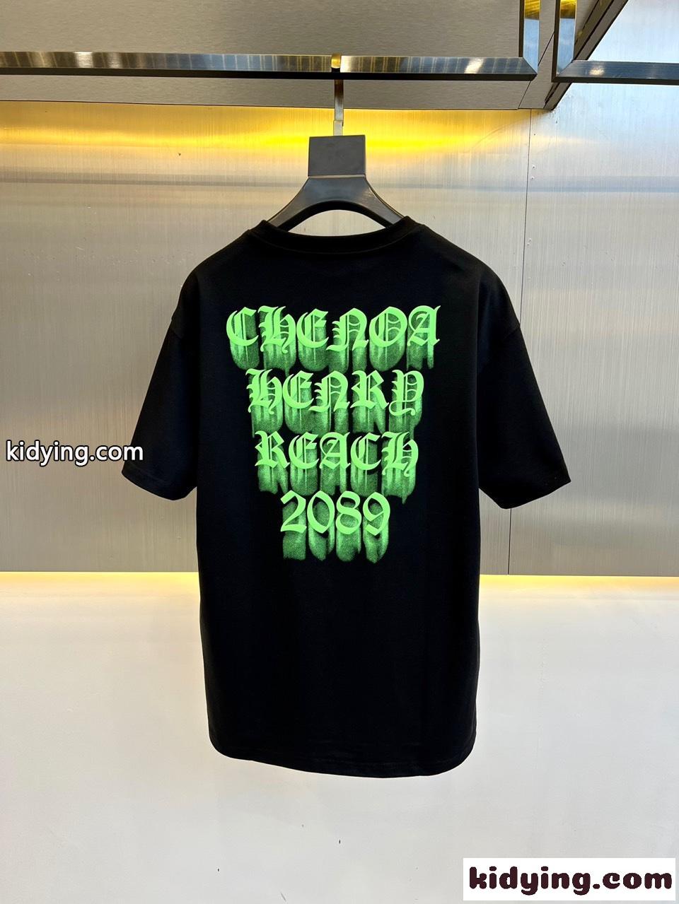 クロムハーツ Tシャツ コピー コットン 半袖Tシャツ カジュアル 定番 ゆったり リラックス-3