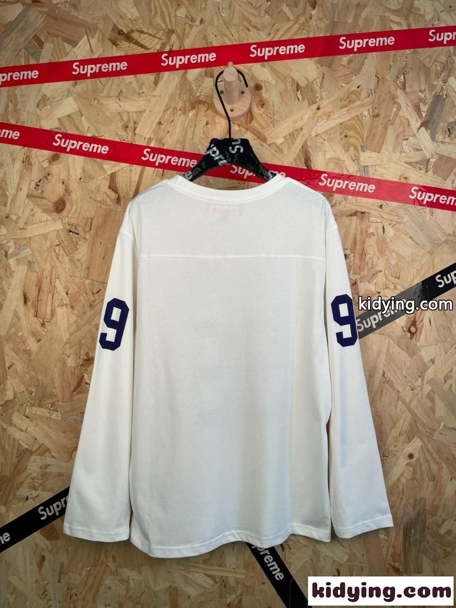 シュプリーム Tシャツ 偽物 ナンバリングプリント ロングスリーブ Tシャツ ホワイト-1