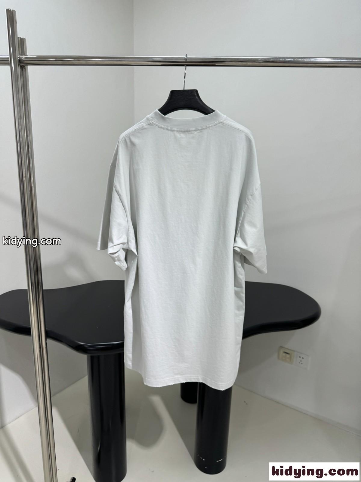 ユニセックス バレンシアガ Tシャツ コピー オーバーサイズ 半袖Tシャツ ホワイト-0