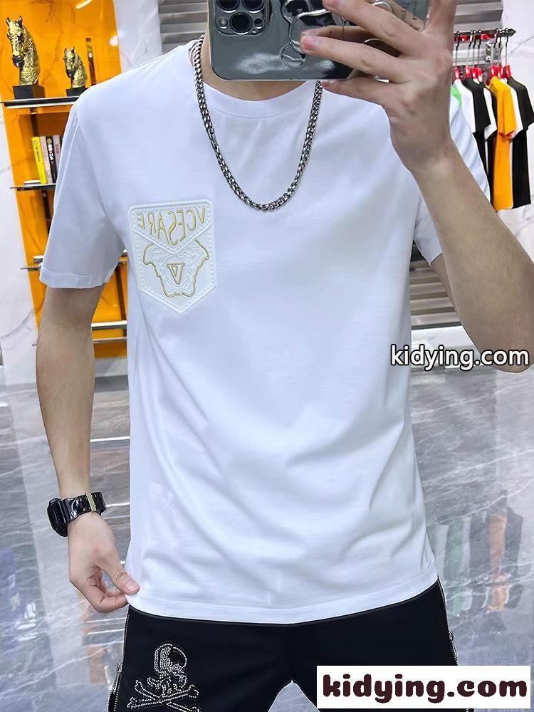 ヴェルサーチェ 半袖Tシャツ コピー 快適 メンズ トップス かっこいい カジュアル 春夏 新作 クルーネック-2