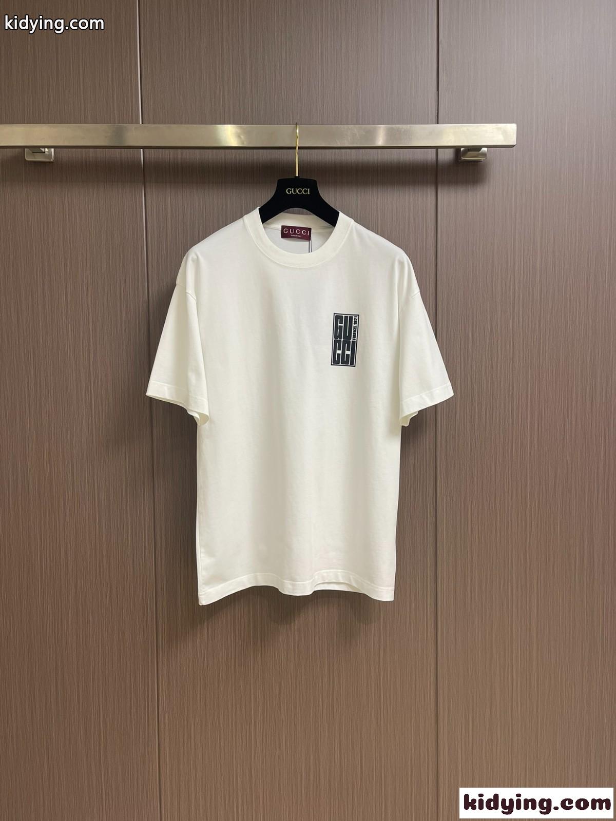グッチ Tシャツ コピー シンプル ロゴプリント コットン 半袖Tシャツ クルーネック-2