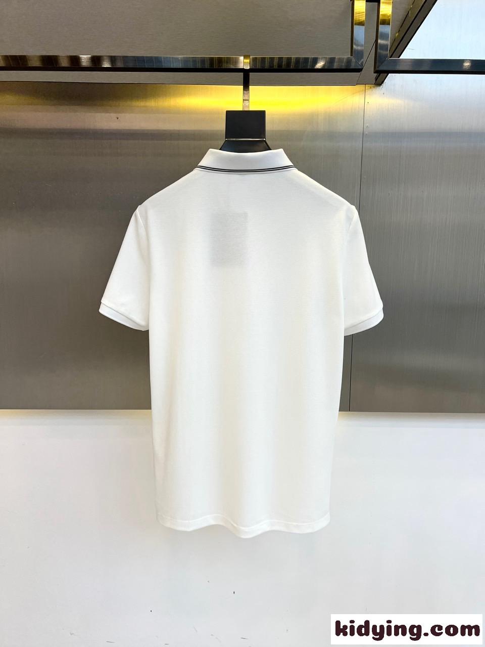スタイリッシュ ハーフジップ ポロシャツ エルメネジルド・ゼニア Tシャツ 偽物 ホワイト-3