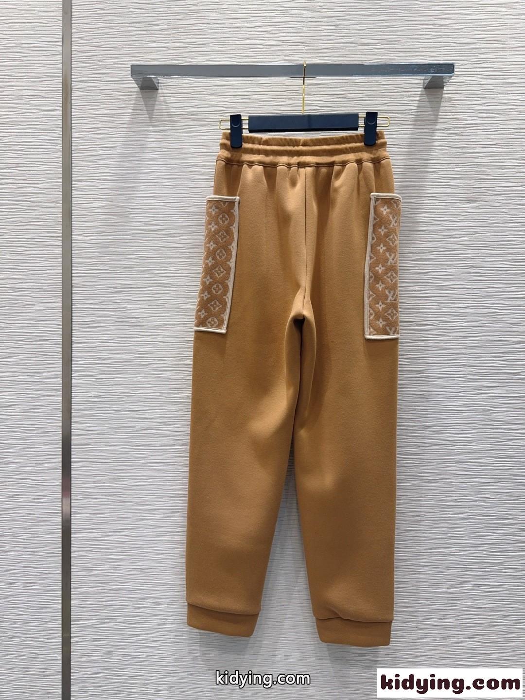 モノグラム アクセント ジョギングパンツ ルイ・ヴィトン パンツ コピー キャメル-4