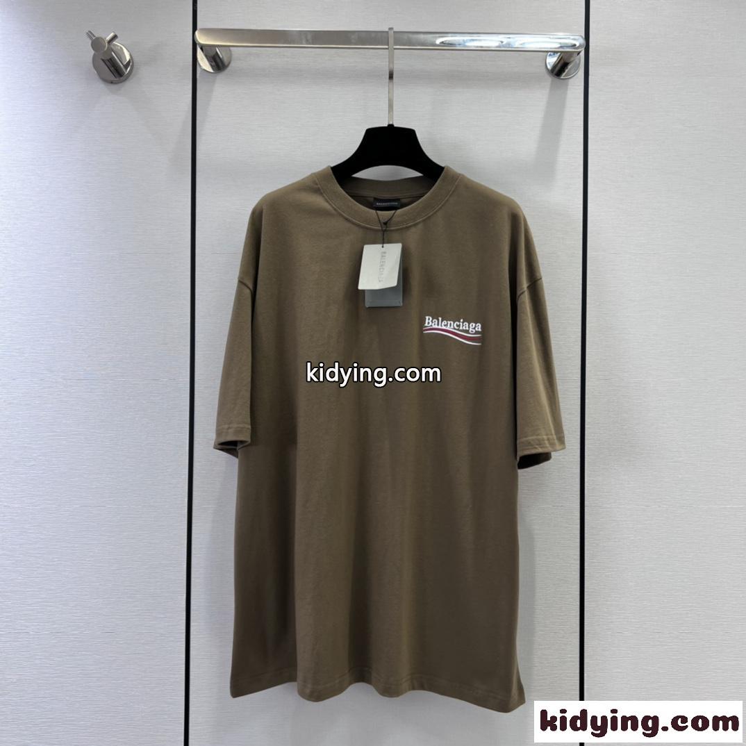 バレンシアガ Tシャツ コピー オーバーサイズ 体型カバー ユニセックス ロゴ コットン-1
