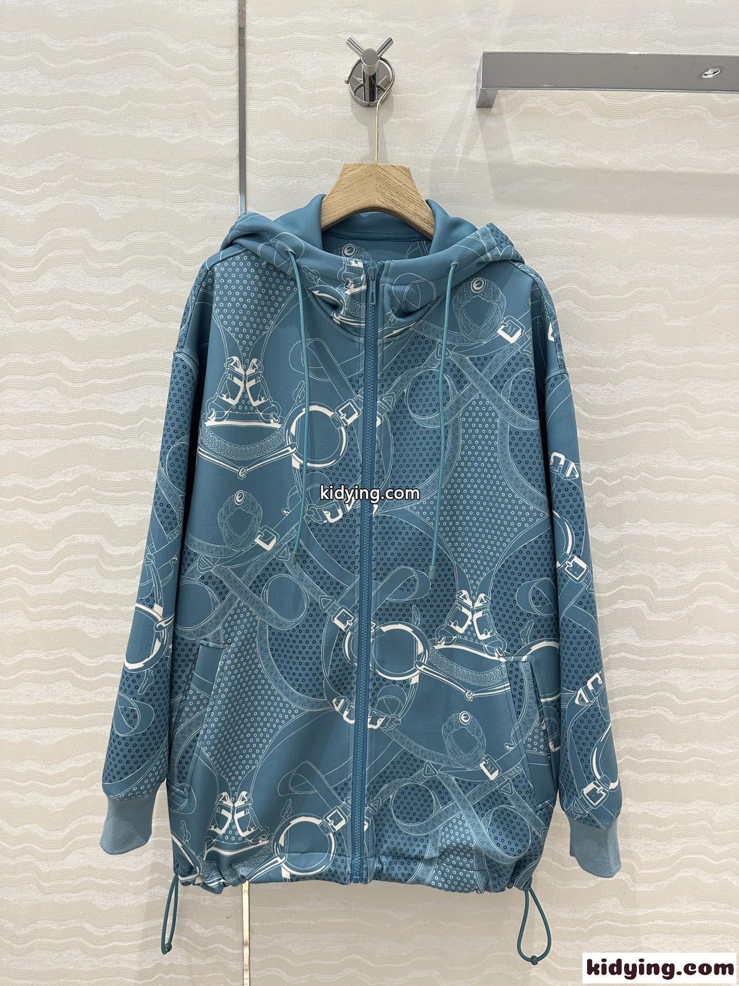 注目される プリントフーデッドジャケット エルメス ジャケット コピー カジュアル-1