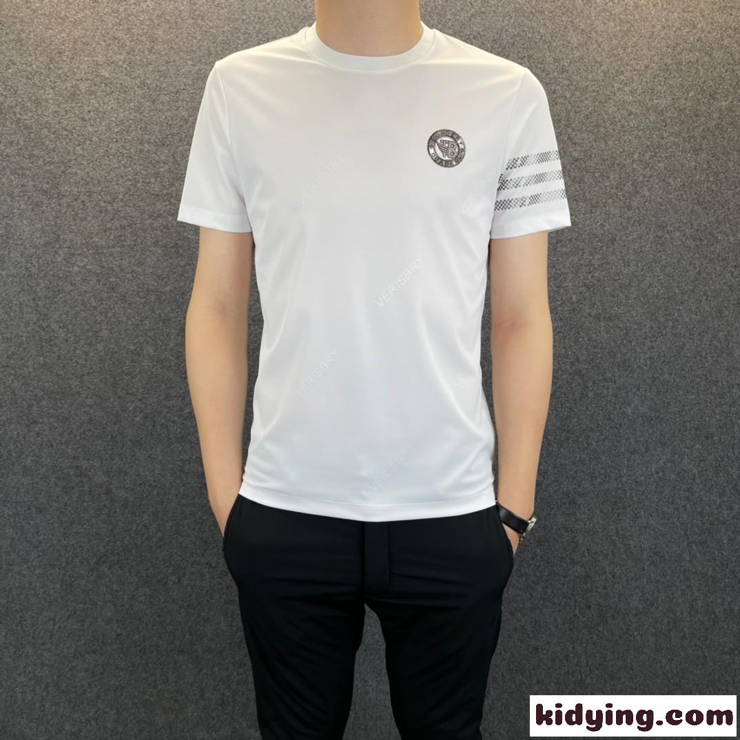 定番 カジュアル シンプル 柔らかい トムブラウン tシャツ コピー 着心地いい メンズ クルーネック 半袖 トップス-1