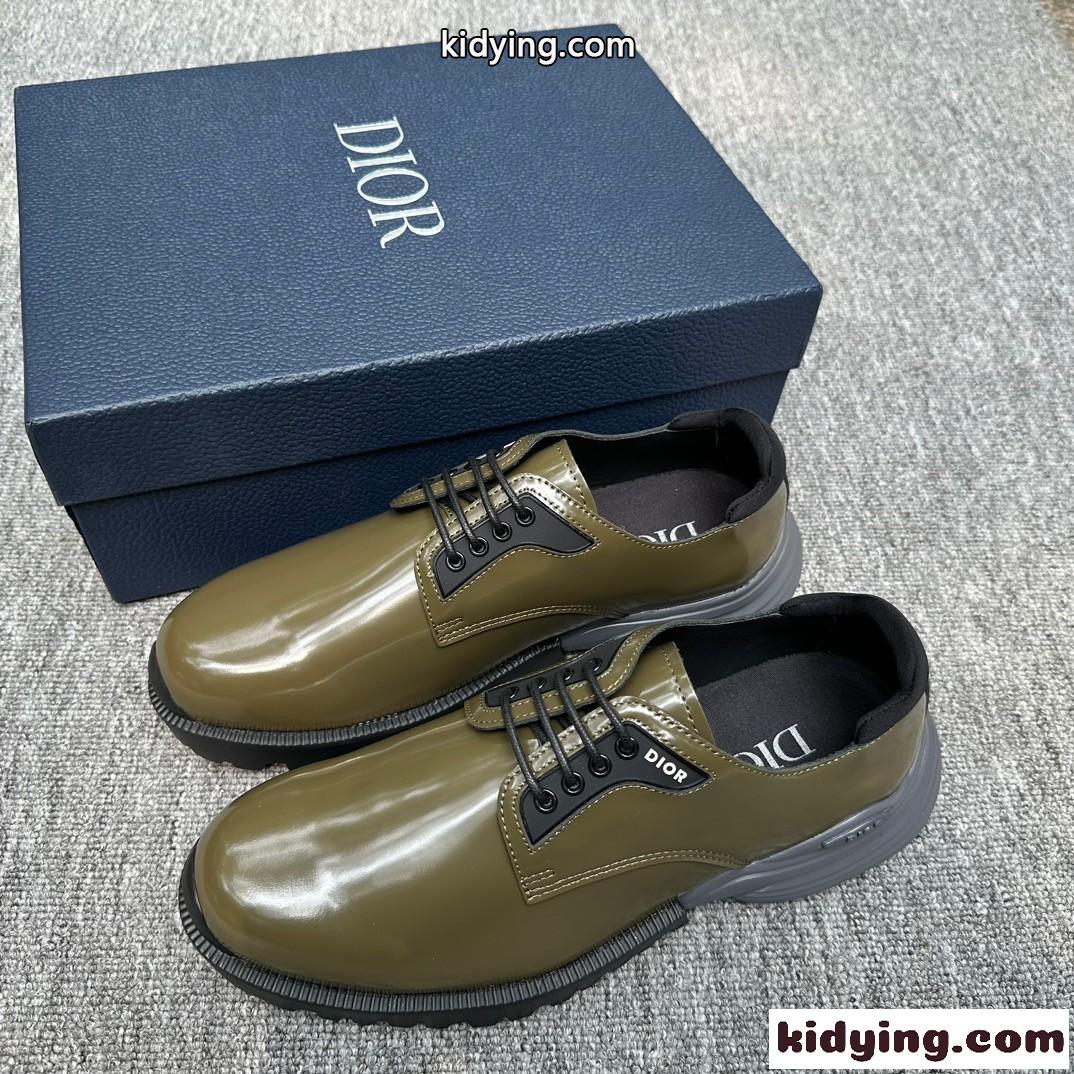 Dior Combat ダービーシューズ クリスチャン・ディオール シューズ コピー メンズ グリーン-2