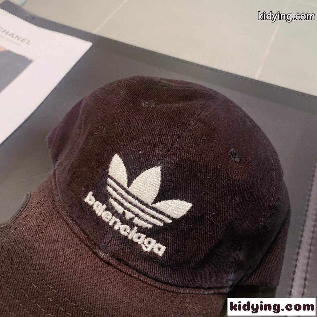 BALENCIAGA×ADIDAS バレンシアガ 帽子 コピー ロゴ ベースボール ハット キャップ-4