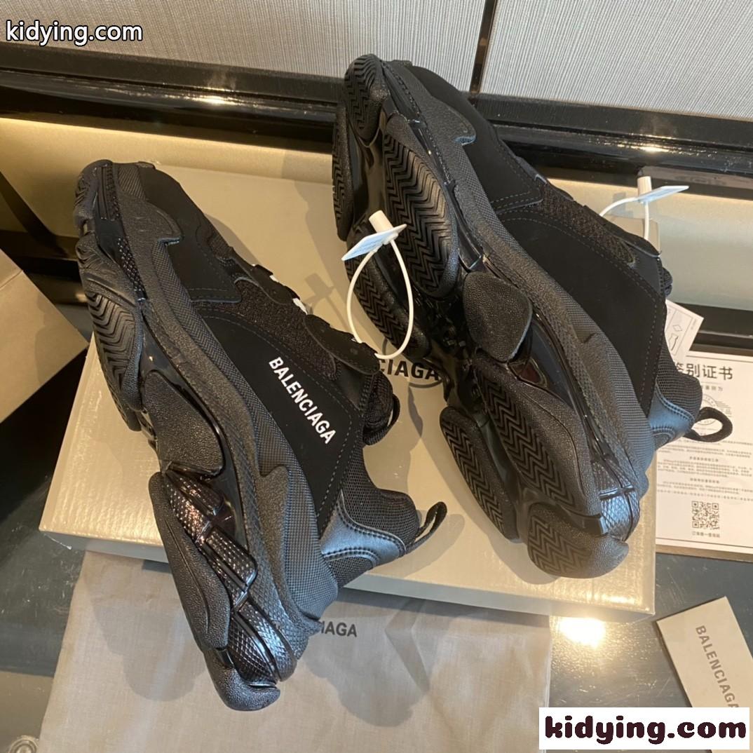 人気 軽量 Triple S Clear Sole バレンシアガ スニーカー スーパーコピー ブラック-3