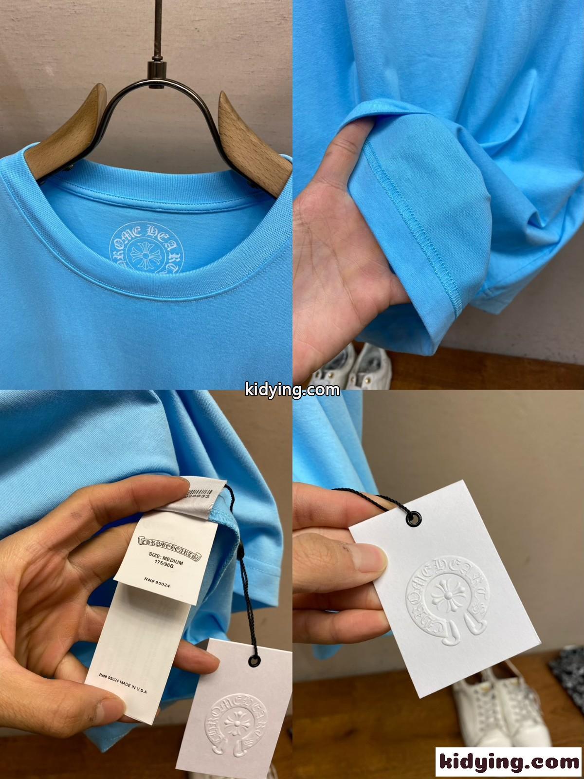 カジュアル プリント クロムハーツ Tシャツ 偽物 クルーネック 半袖Tシャツ-4