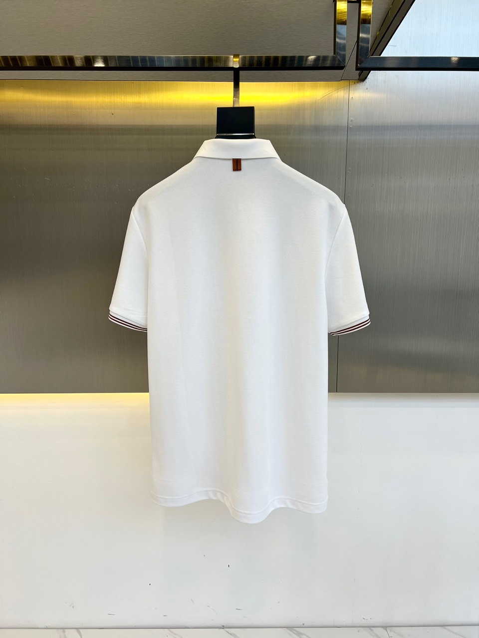 洗練された ハーフジップ ポロシャツ エルメネジルド・ゼニア Tシャツ コピー ホワイト-4