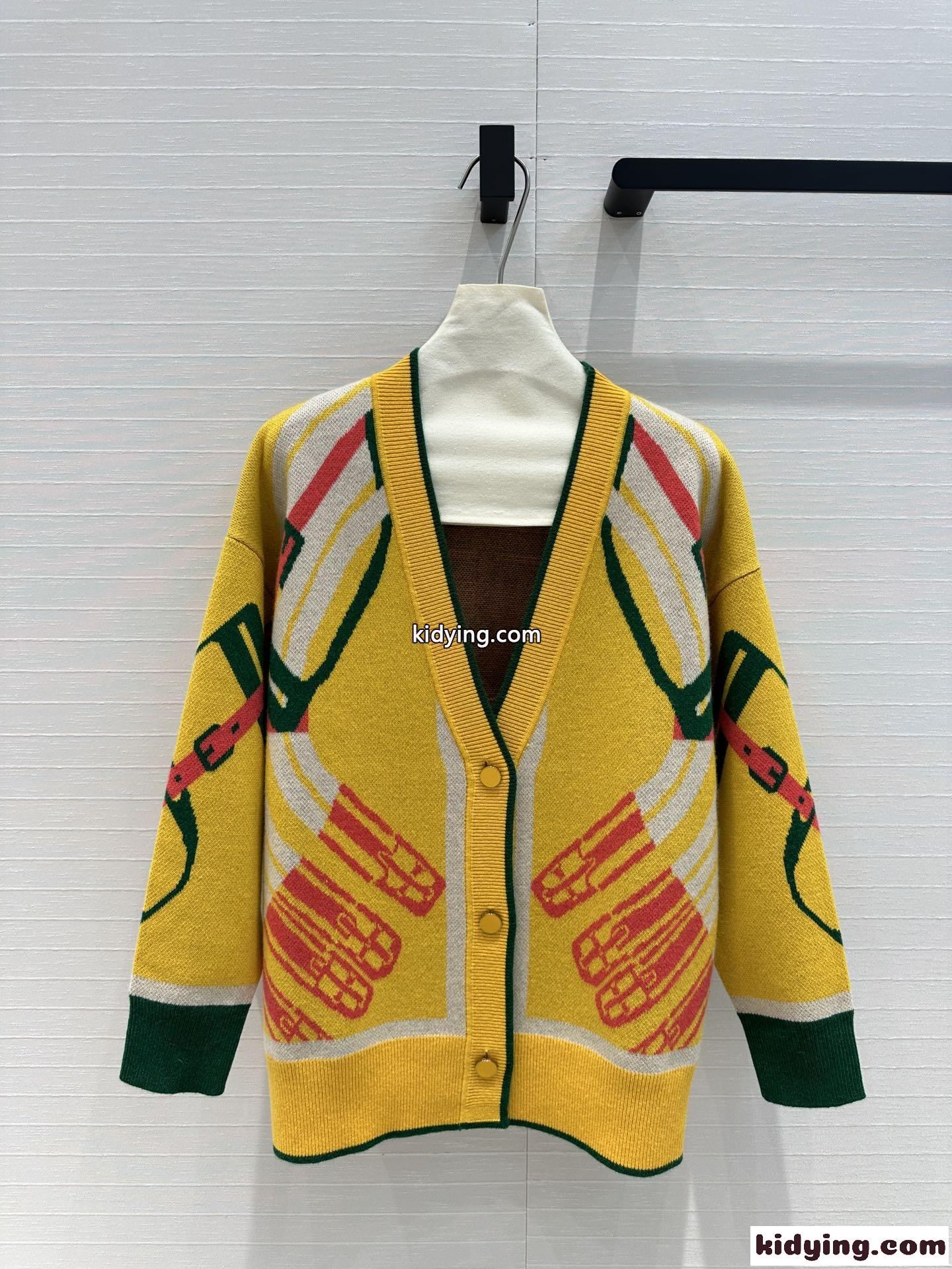エルメス ニット コピー レディース 目を引く ロングスリーブ カーディガン-2