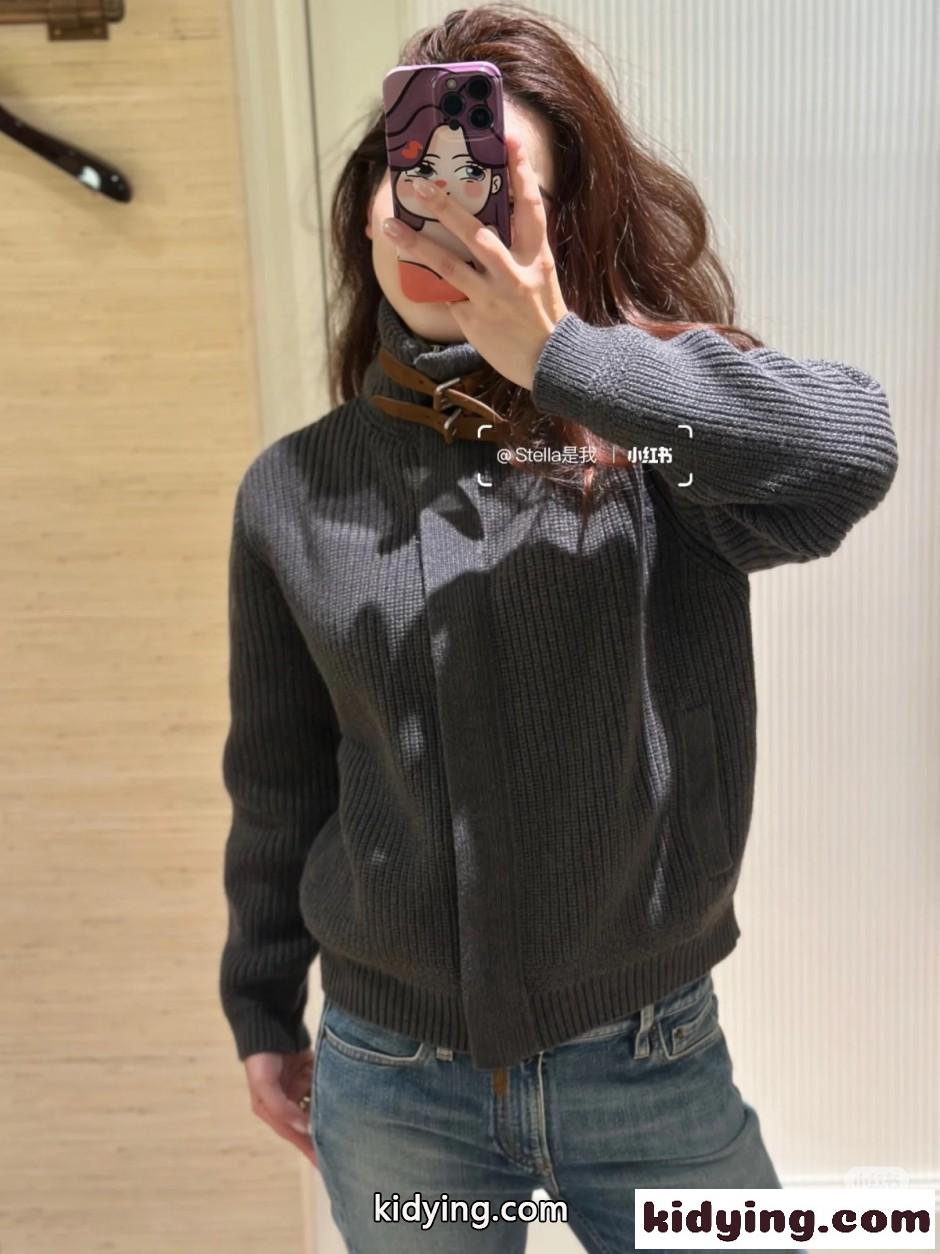 カシミヤ リブニット ラルフローレン ニット スーパーコピー ボンバー カーディガン-3