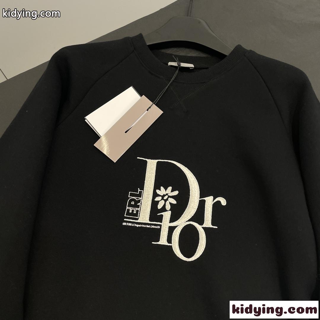 DIOR BY ERL オーバーサイズ スウェット クリスチャン・ディオール パーカー コピー ブラック-1