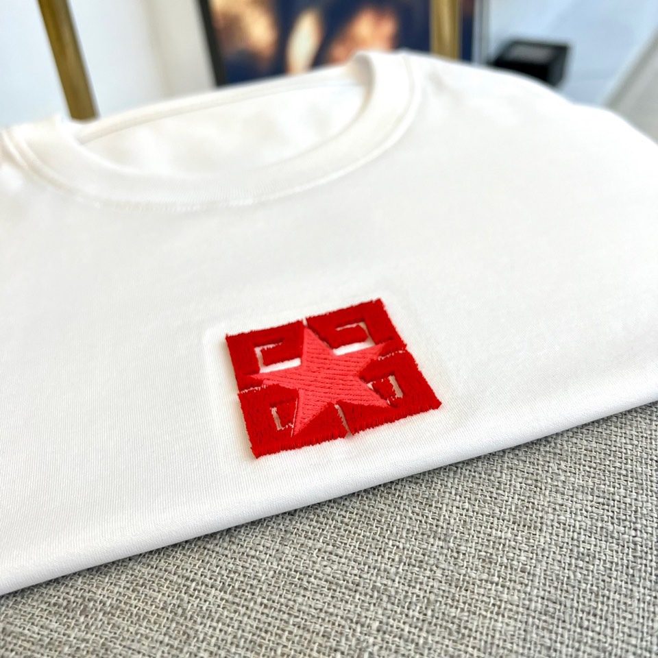 定番 カジュアル ロゴ入り コットン 半袖Tシャツ ジバンシィ Tシャツ コピー ホワイト-1