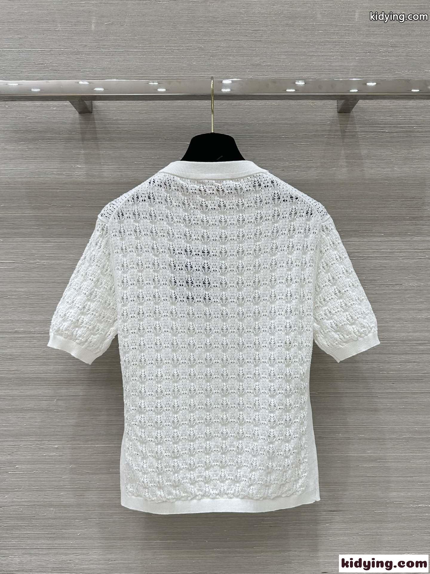 レースニットチャームTシャツ ルイヴィトン Tシャツ コピー ホワイト-4