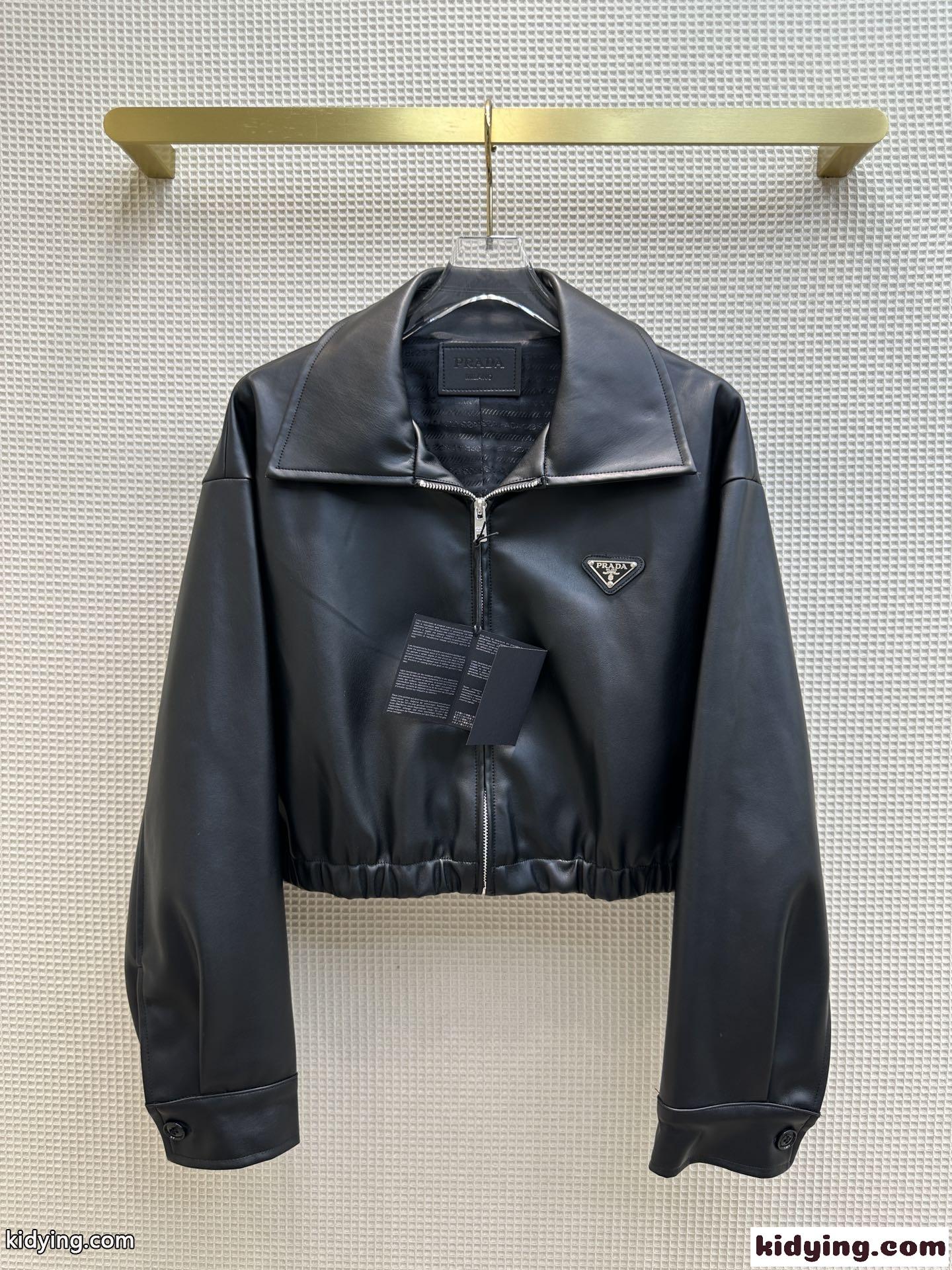 おしゃれ 人気 上品 PUレザージャケット プラダ ジャケット コピー-2
