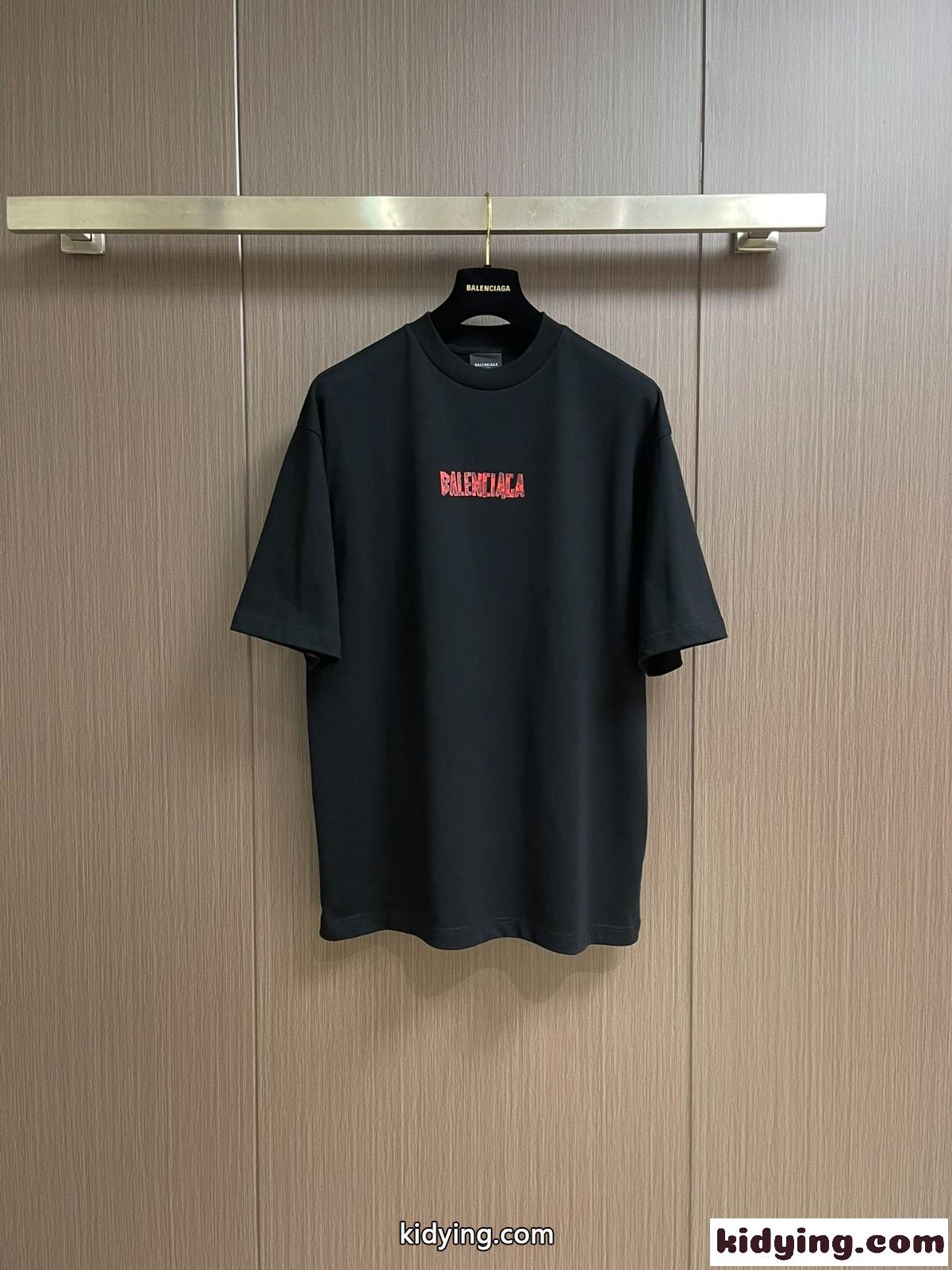 人気 カジュアル ロゴ 半袖Tシャツ バレンシアガ Tシャツ コピー 合わせやすい-1