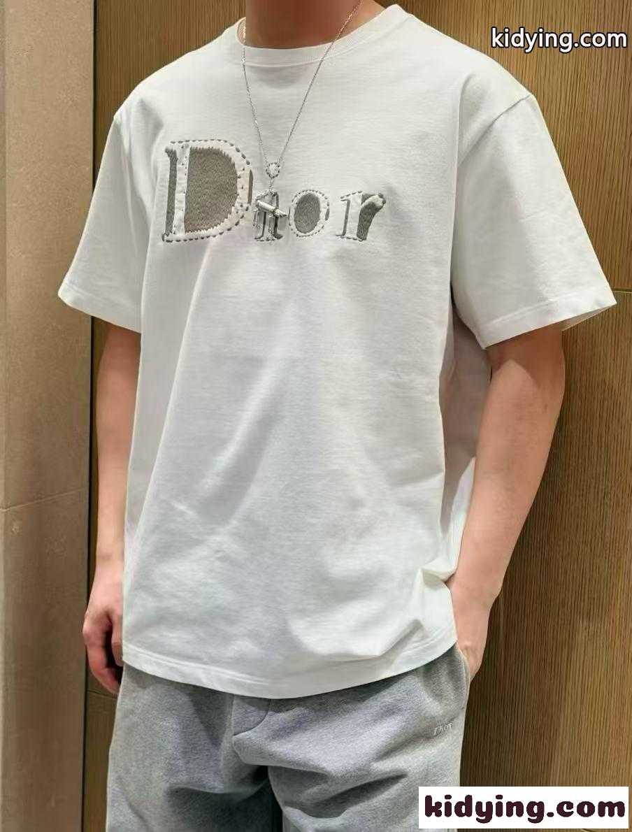 ユニセックス Dior Reverse Tシャツ クリスチャン・ディオール 半袖tシャツ 偽物 ホワイト-3
