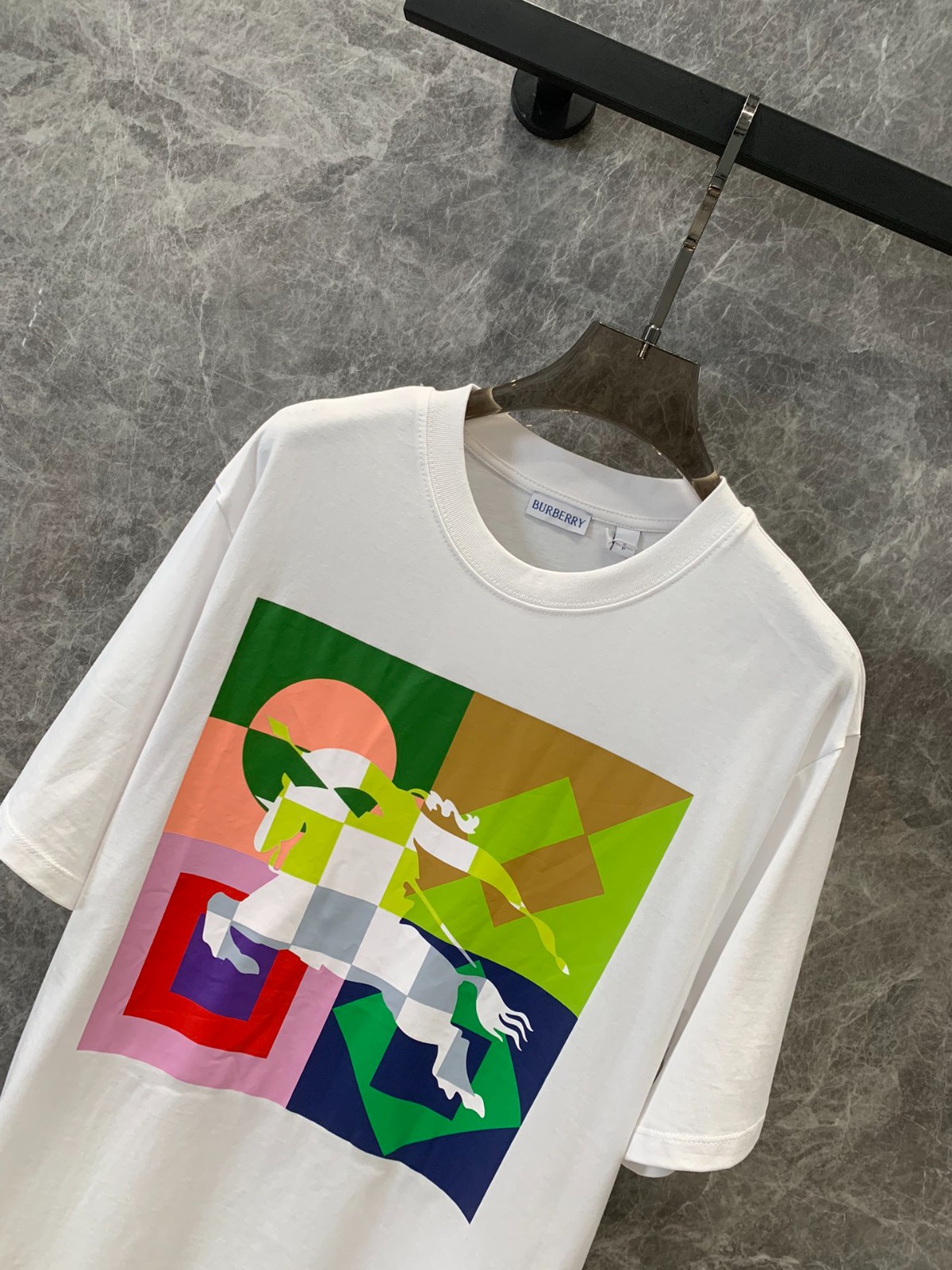 バーバリー Tシャツ コピー おしゃれ カジュアル プリント コットンTシャツ 半袖 トップス-2
