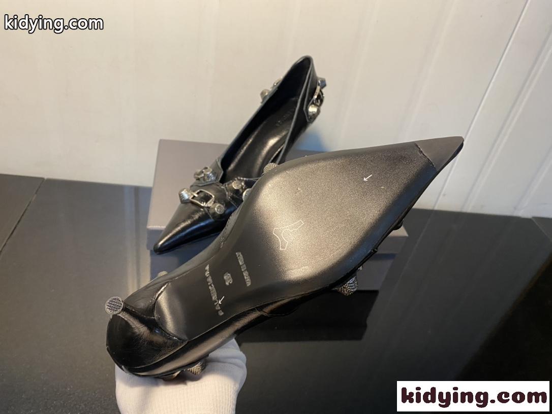 Cagole 8.5cm パンプス バレンシアガ パンプス コピー レディース ピンヒール ブラック-4