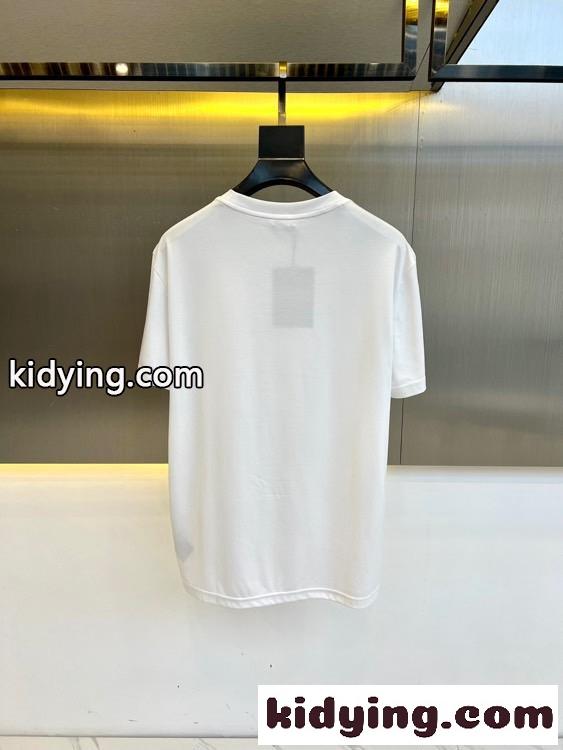 シンプル ロゴ 半袖Tシャツ エルメネジルド・ゼニア Tシャツ コピー クルーネック ホワイト-4