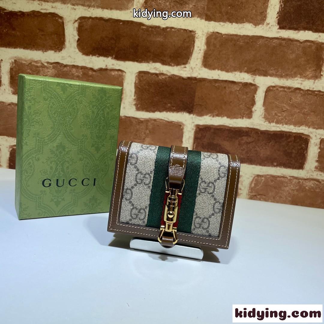 ジャッキー 1961 カードケース ウォレット グッチ 財布 コピー コイン＆紙幣入れ付き キャンバス-0