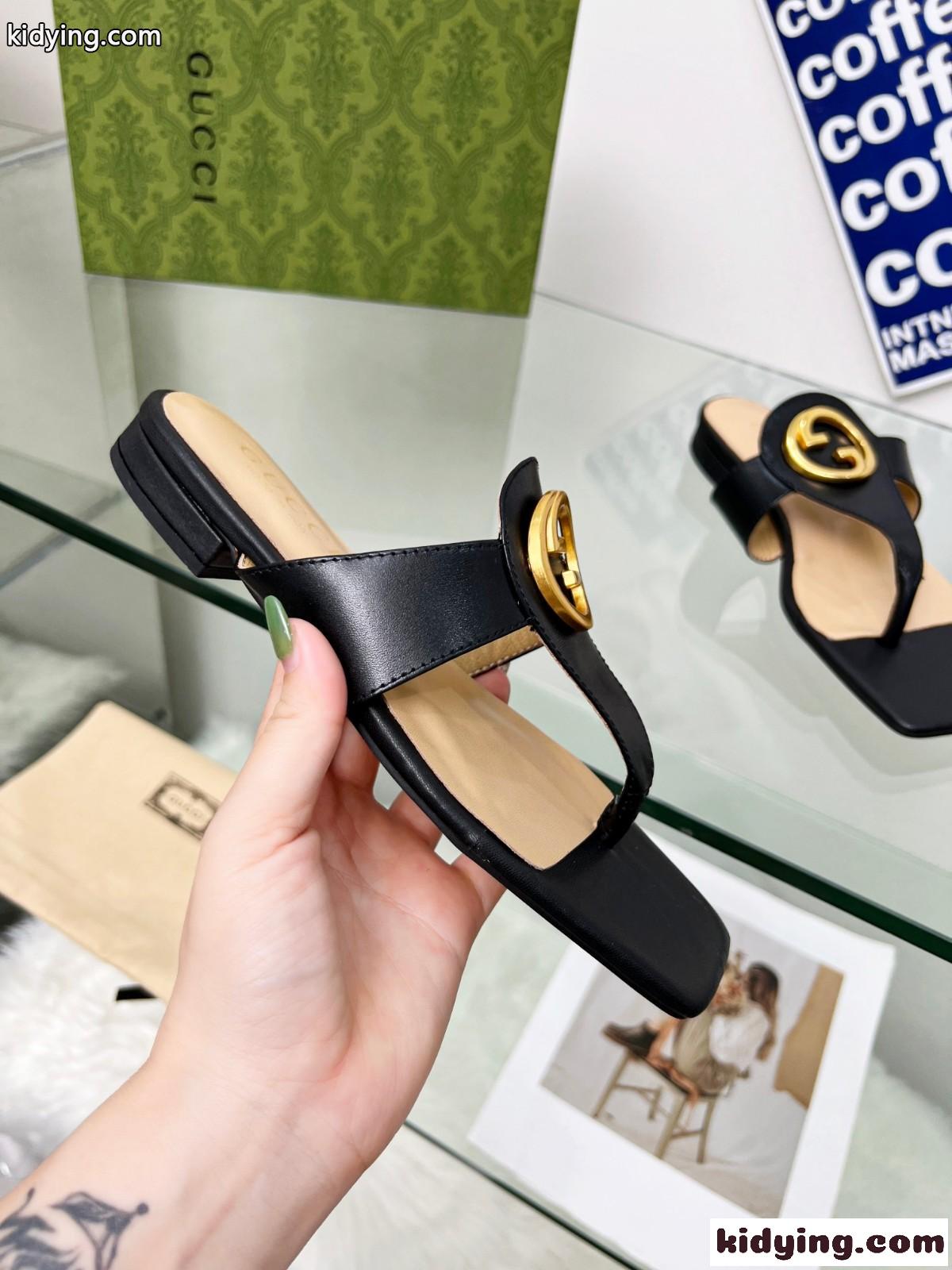 GUCCI グッチ ブロンディ トングサンダル スーパーコピー レディース ブラック-3
