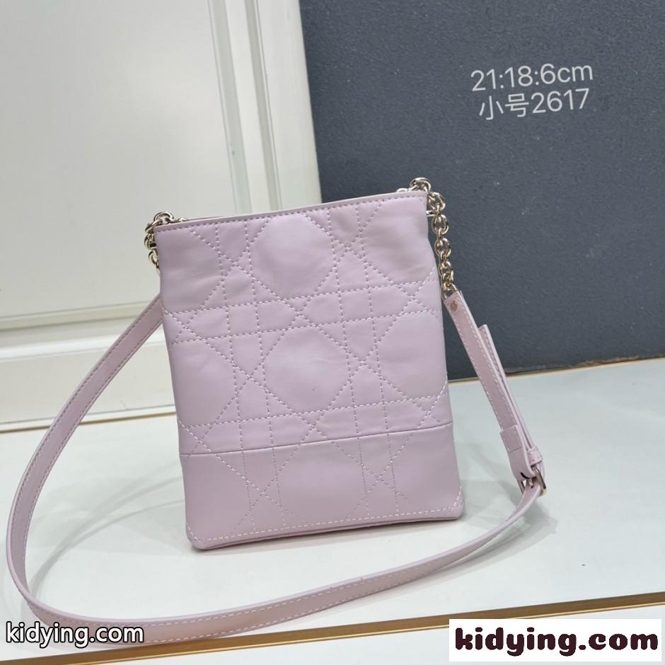 クリスチャン・ディオール Dior Trianon チェーン付き バーティカルバッグ コピー スモール ピンク-2