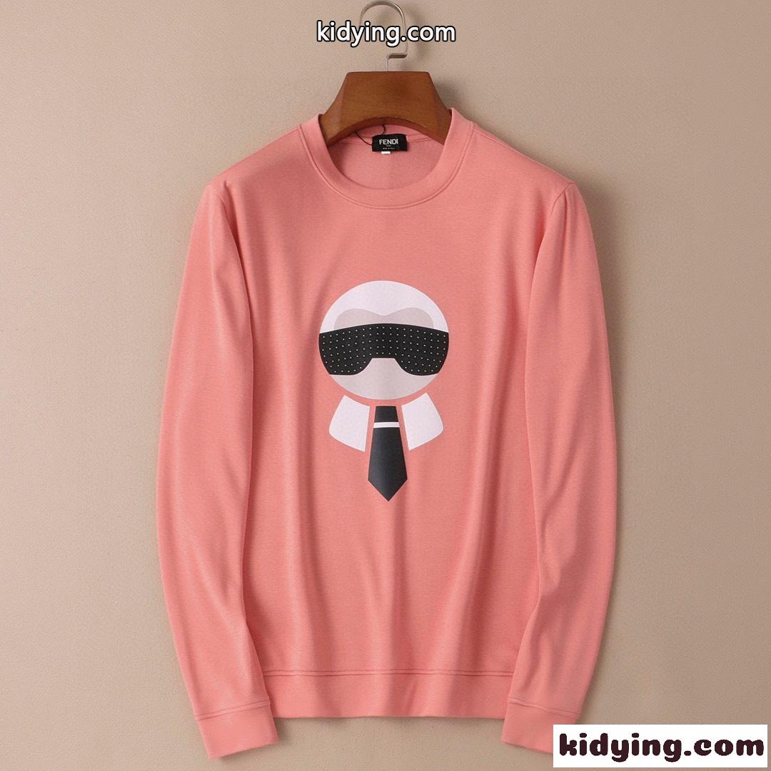 フェンディ tシャツ メンズ コピー 長袖 プリント プルオーバー 合わせやすい おしゃれ 暖かい 快適-2
