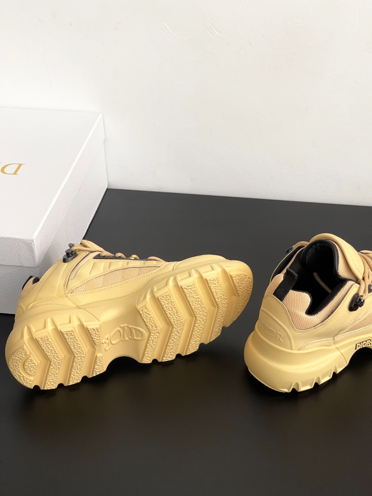 DIOR AND LEWIS HAMILTON Dior Snow ダービーシューズ クリスチャン・ディオール スニーカー スーパーコピー イエロー-4