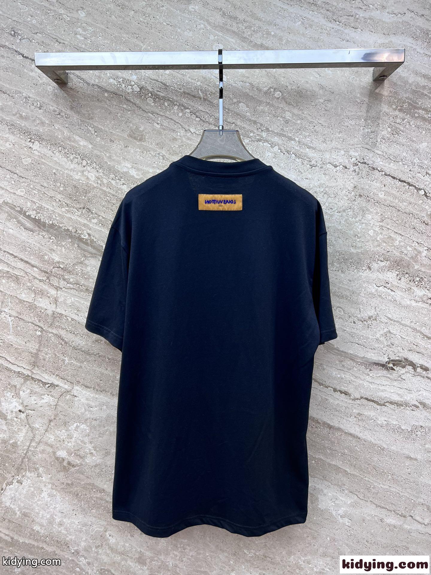 エンブロイダードシグネチャーコットンTシャツ ルイ・ヴィトン Tシャツ 偽物 大人気 ユニセックス-2