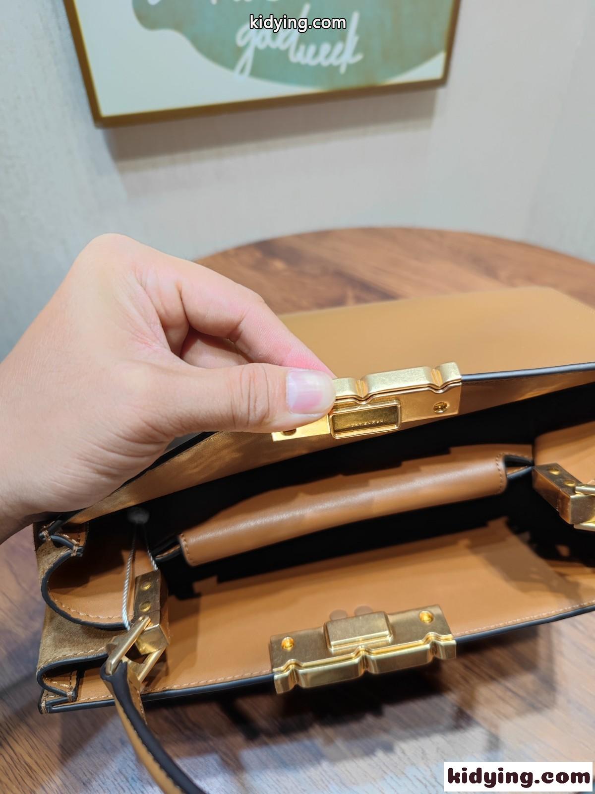 トリーバーチ エレノア サッチェル レザー ハンドバッグ コピー ブラウン-4