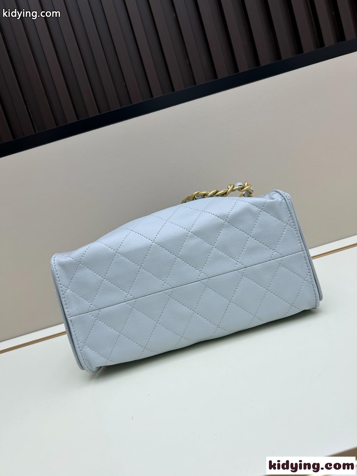 CHANEL25 ホーボーバッグ スモール シャネル バッグ コピー ライトブルー-3