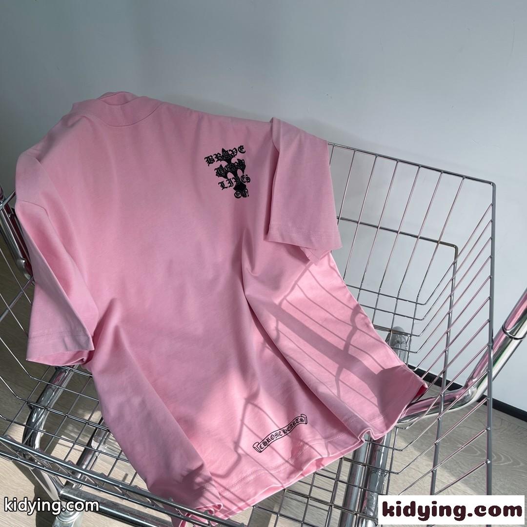 おしゃれ トレンド ビッグシルエット クロムハーツ 半袖Tシャツ コピー ロゴ 定番 合わせやすい-0