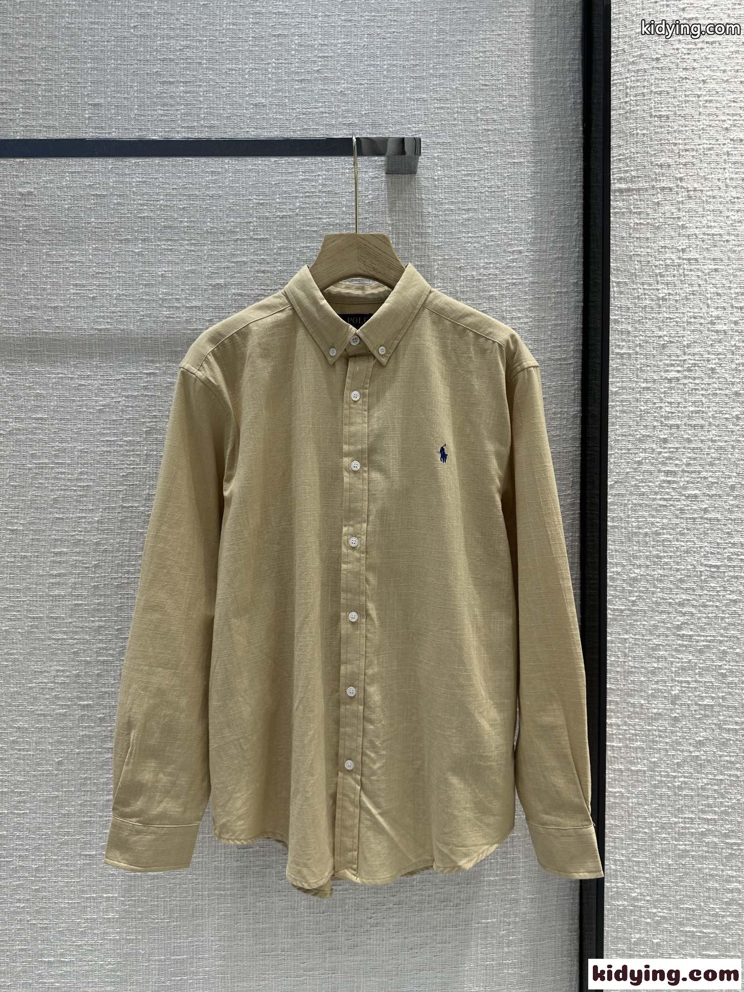 カジュアル ゆったり 刺繍入り ラルフローレン シャツ コピー カーキ-2