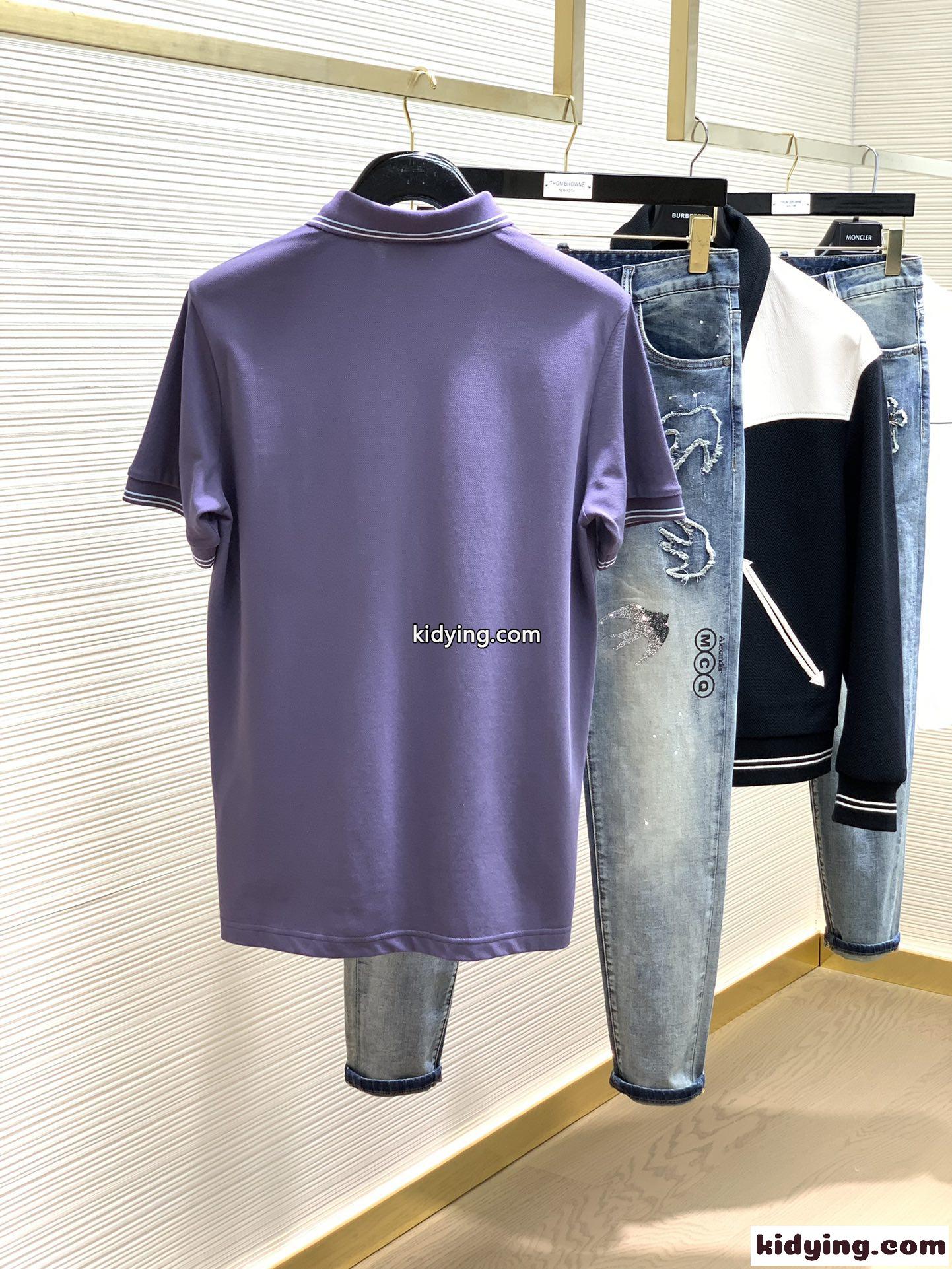 洗練された ロゴ 刺繍 快適 半袖 ポロシャツ プラダ Tシャツ コピー メンズ-3