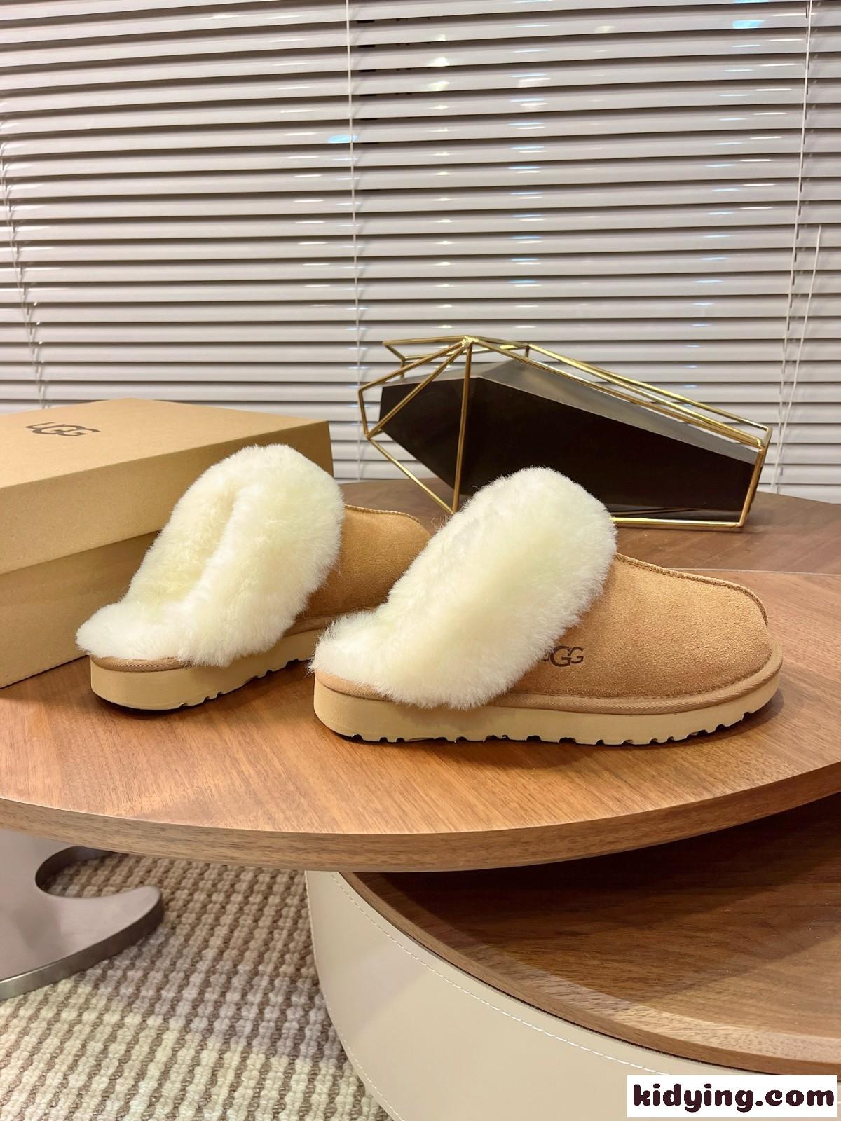 定番 UGG ムートン ファー スリッパサンダル アグ スーパーコピー レディースシューズ-2