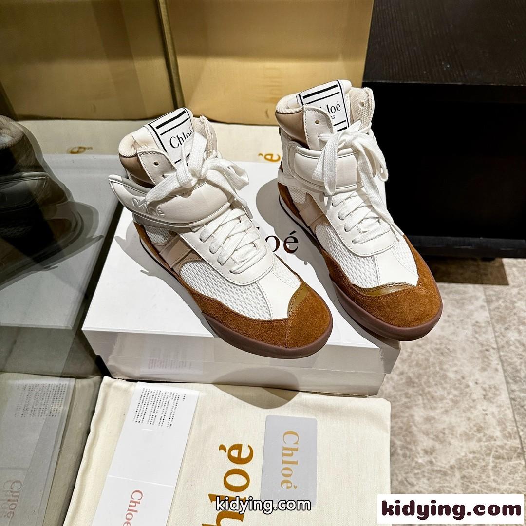 CHLOÉ KICK ハイトップ スニーカー クロエ スニーカー スーパーコピー-3