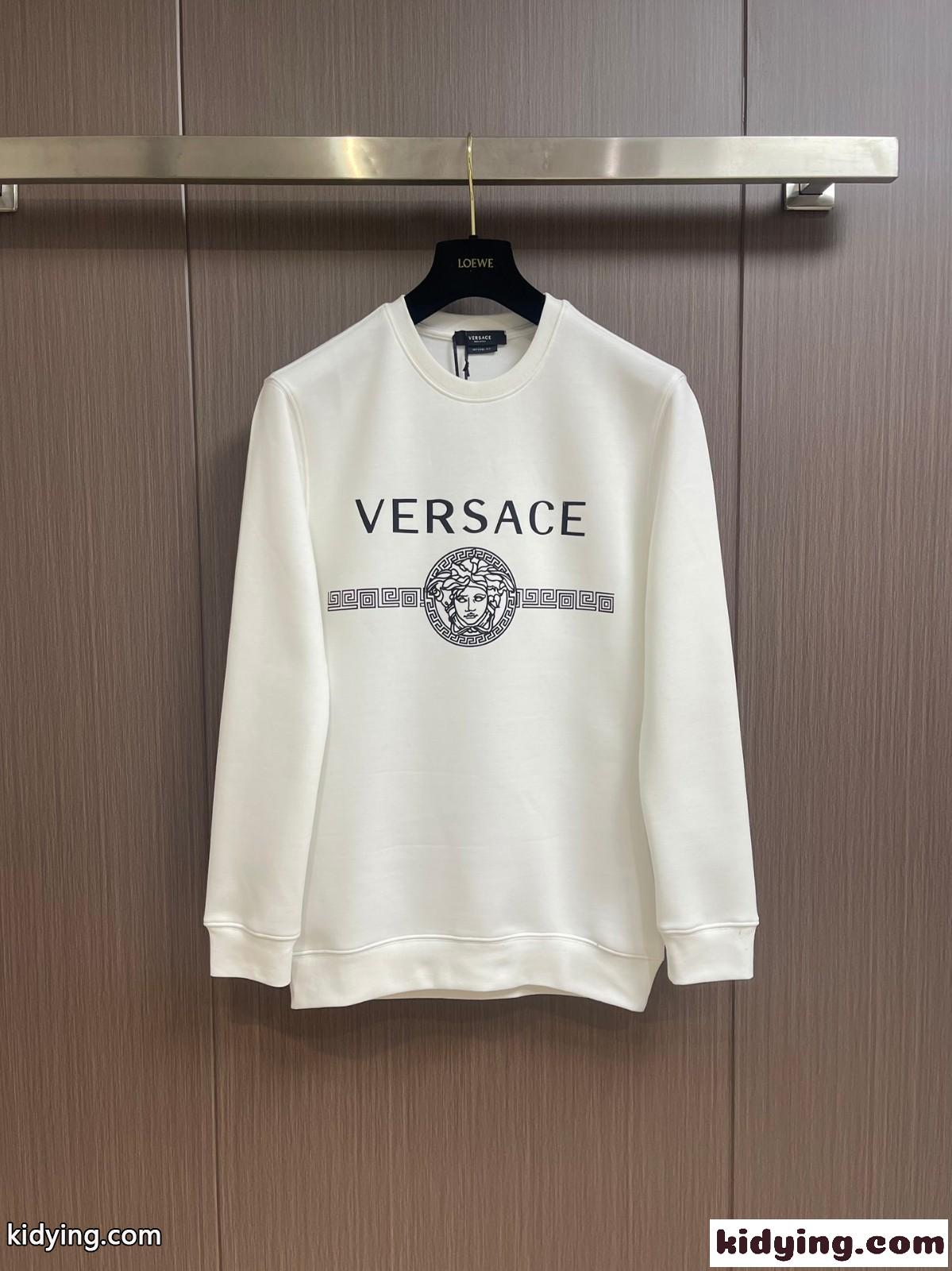 人気 メドゥーサ ロゴ スウェットシャツ ヴェルサーチェ Tシャツ コピー クルーネック-1