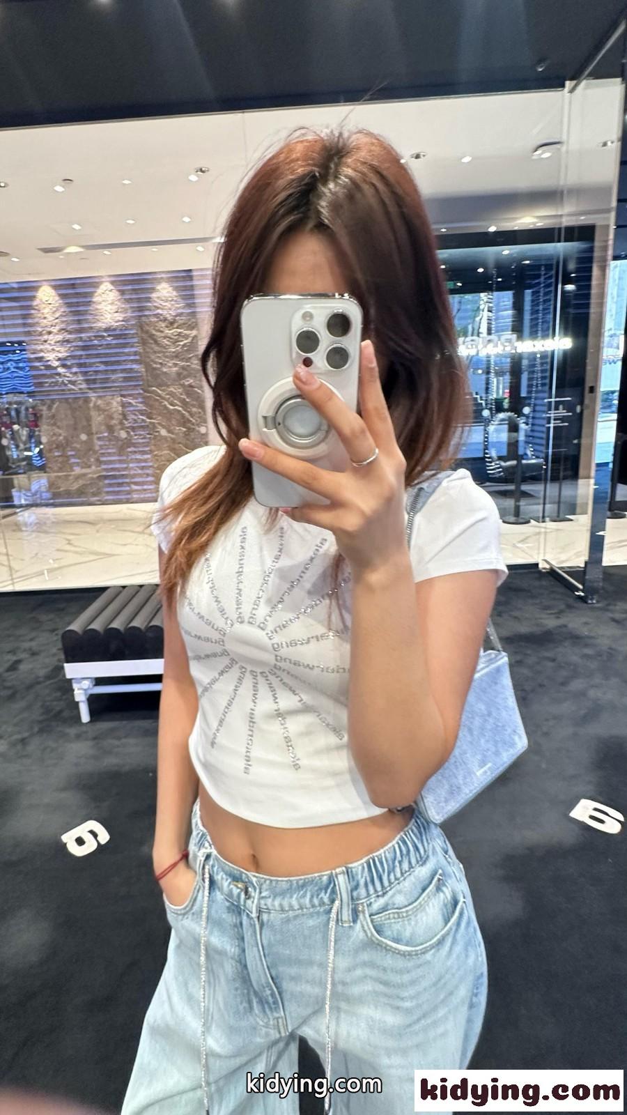 ラインストーンロゴ 半袖Tシャツ アレキサンダーワング Tシャツ コピー ホワイト-4